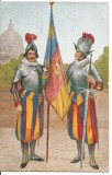 (@) carte postala(ilustrata)- ITALIA- Purtător de pavilion elvețian, Franta, Necirculata, Printata