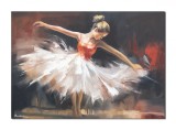 Cumpara ieftin Tablou balerina pictat manual, Maiestria dansului, pictura 100x70cm ulei pe panza, gata de expus pe perete
