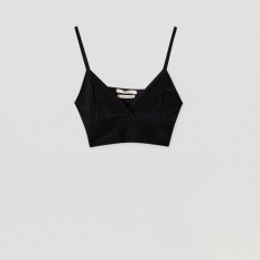 Top cropped negru Pull&Bear