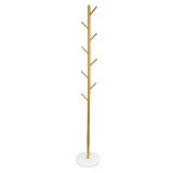 Cuier pardoseala metal auriu piatra alba Tukan 30x30x173 cm