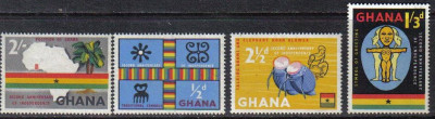 C4691 - Ghana 1959 - Aniversare 4v.neuzat,perfecta stare foto
