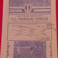 Program meci fotbal PETROLUL PLOIESTI - STEAUA BUCURESTI (27.03.1986)