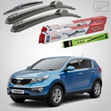 Cumpara ieftin Ștergătoare Kia Sportage III SL SUV 2010-2015 | Set Față și Spate Flat &ndash; TeamCar&reg;