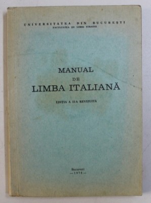 MANUAL DE LIMBA ITALIANA , 1978 foto