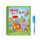 Carte reutilizabila de colorat cu apa Magic Water Book-savana, Oem
