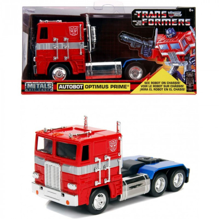 Masina Transformers G1 Optimus Prime, 15 cm, metalica