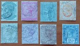 Colonie-Britanica-1890-''NATAL-Regina- Victoria''-LOT -8Val.''--STAMPIL--VEZI SCAN