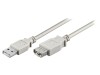 Cablu USB 2.0 Goobay, 5m, Gri, Standard USB A, Viteza 0.48Gbps