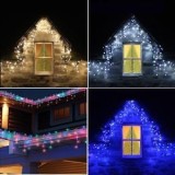 Instalatie 20m turturi perdea franjuri LED Craciun alb rece