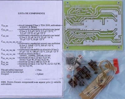 Kit amplificator 2x15W cu TDA2030 foto
