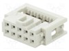 Conector IDC mamă 10 pini 2,54mm aurit HARTING SEK