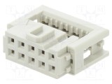 Conector IDC mamă 10 pini 2,54mm aurit HARTING SEK