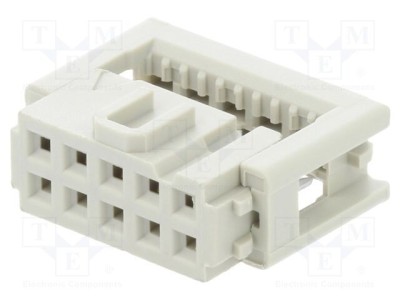 Conector IDC mamă 10 pini 2,54mm aurit HARTING SEK foto