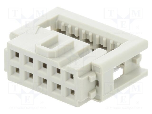 Conector IDC mamă 10 pini 2,54mm aurit HARTING SEK