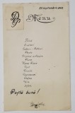 MENIU CU INITIALELE &#039; DP &#039; , 23 SEPTEMBRIE , 1962