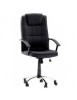 Scaun birou OFF 010 Negru, ajustabil, ergonomic, cu roti, baza metal cromat,  sezut 52cm, inaltime 123cm, greutate max 90kg