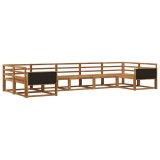 vidaXL Set de canapele de exterior 7 pcs natural Lemn Solid de Acacia 3382852