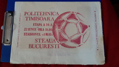 program Poli Timisoara - Steaua foto