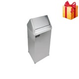 Cos de gunoi cu capac batant, din inox, 36 litri