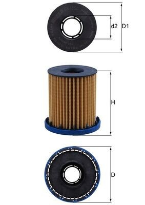 MAHLE OX 1350 Filtru ulei foto