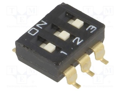 Comutator DIP-SWITCH 3 sec&amp;Aring;&amp;pound;iuni ON-OFF 0,025A/24VDC OMRON foto