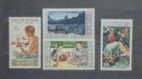 POLINEZIA FRANCEZA - SERIE 4 BUC. PICTURA - 1958 - 90 EURO MI - NECIRCULATA., Arta, Nestampilat