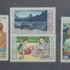 POLINEZIA FRANCEZA - SERIE 4 BUC. PICTURA - 1958 - 90 EURO MI - NECIRCULATA.