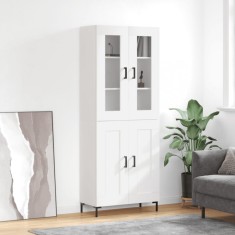 vidaXL Dulap &icirc;nalt, alb, 69,5x34x180 cm, lemn compozit 3198337