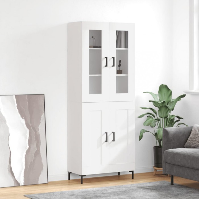 vidaXL Dulap &icirc;nalt, alb, 69,5x34x180 cm, lemn compozit