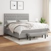 Gossi pat continental, gri deschis, 180x200 cm, material textil