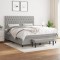 Gossi pat continental, gri deschis, 180x200 cm, material textil