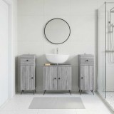 Cumpara ieftin Set de cabinet pentru baie cu 3 piese BREDA 3 buc. Sonoma gri