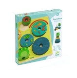 Puzzle si joc din lemn de stivuit Djeco - Puzz &amp; Stack, 7 piese