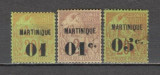 Martinica.1888 Marca coloniala 3 buc. SM.1, Nestampilat