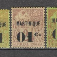 Martinica.1888 Marca coloniala 3 buc. SM.1