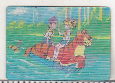 bnk cld Calendar de buzunar - 1989 - URSS - desene animate - 3D foto
