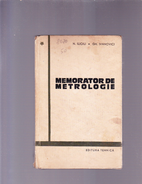 MEMORATOR DE METROLOGIE