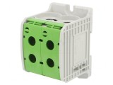 Conector de Șine Verde 185mm2 4 Borne TS35