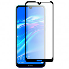 Folie Sticla Full Cover Premium pentru Huawei Y7 2019 5D Full Glue Negru foto