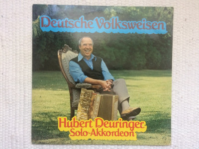 hubert deuringer deutsche volksweisen disc vinyl lp muzica populara acordeon vg+ foto