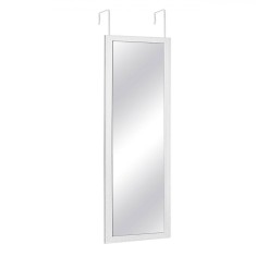 Oglindă Ușă, Model Reliefat, Ramă Albă, Dimensiuni 36x126cm