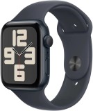 Cumpara ieftin Apple Watch SE (2024), GPS, Carcasa Midnight Aluminium 44mm, Midnight Sport Band - M/L, RESIGILAT, GRAD A (ca nou), 12 LUNI GARANTIE