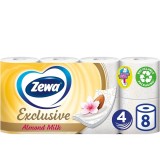 Hartie igienica Zewa Exclusive Almond Milk, 4 straturi, 8 role