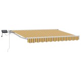 vidaXL Cadru manual de marchiză cu LED-uri Galben și gri 3 x 2,5 m 3420583