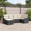 VidaXL Set de canapele pentru grădină 6 pcs Negru 55 x 62 x 69 cm 3360608