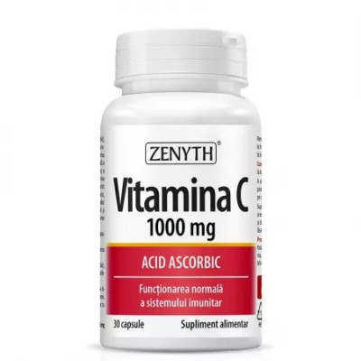 Vitamina C Acid Ascorbic, 1000 mg, 30 capsule, Zenyth foto