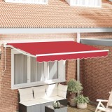 vidaXL Cortina Retractabilă Manual Roșu 350x200 cm țesătură