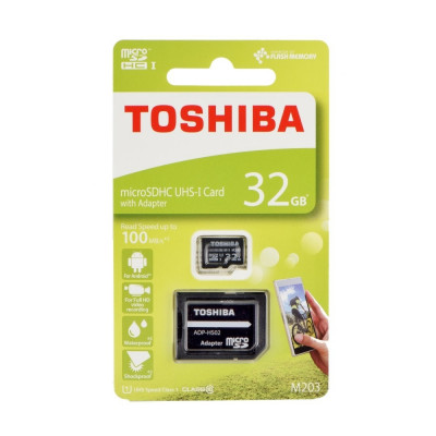 Card MicroSD 32GB + Adaptor (Clasa 10) M203 Toshiba foto