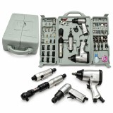 Trusa scule pneumatice cu pistol de impact, ciocan, clichet, polizor drept si accesorii 71 piese