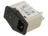 Conector Alimentare AC IEC 60320 4A 250VAC 1,6mH FFSAS04BFR